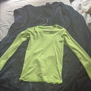 Lululemon Athletica Neon Green Long Sleeve Shirt